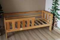 Łóżko łóżeczko drewniane dziecięce 160 x 70cm jak nowe +materac + Led