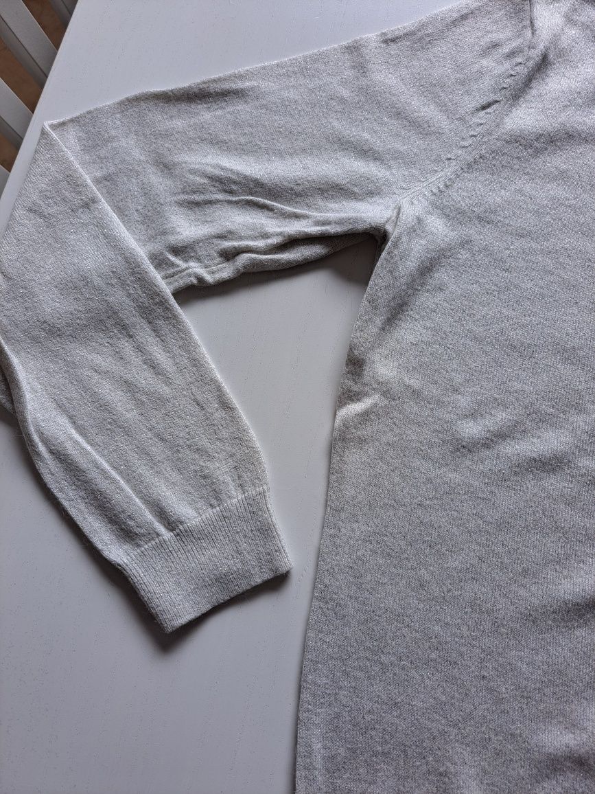 Sweterek damski ze srebrną nitką H&M rozm. M