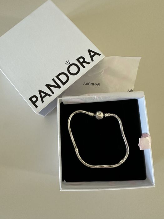 Жіночий срібний браслет Пандора Pandora 19 см + 2 шарми у подарунок!!!