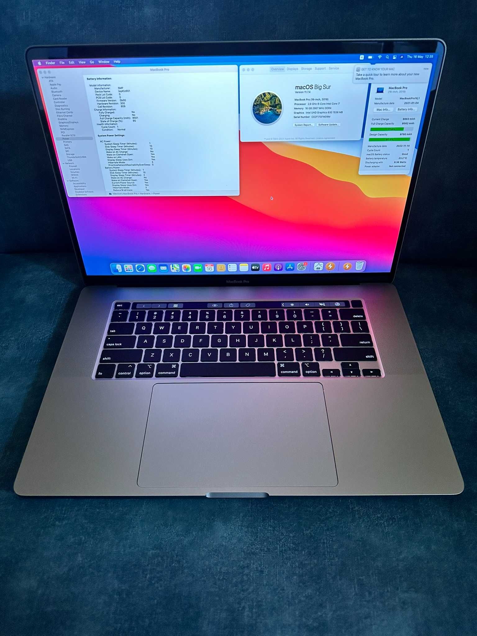 Like New! 2019 MacBook Pro 16” A2141 i7/16/512 Silver Нова АКБ 1 цикл
