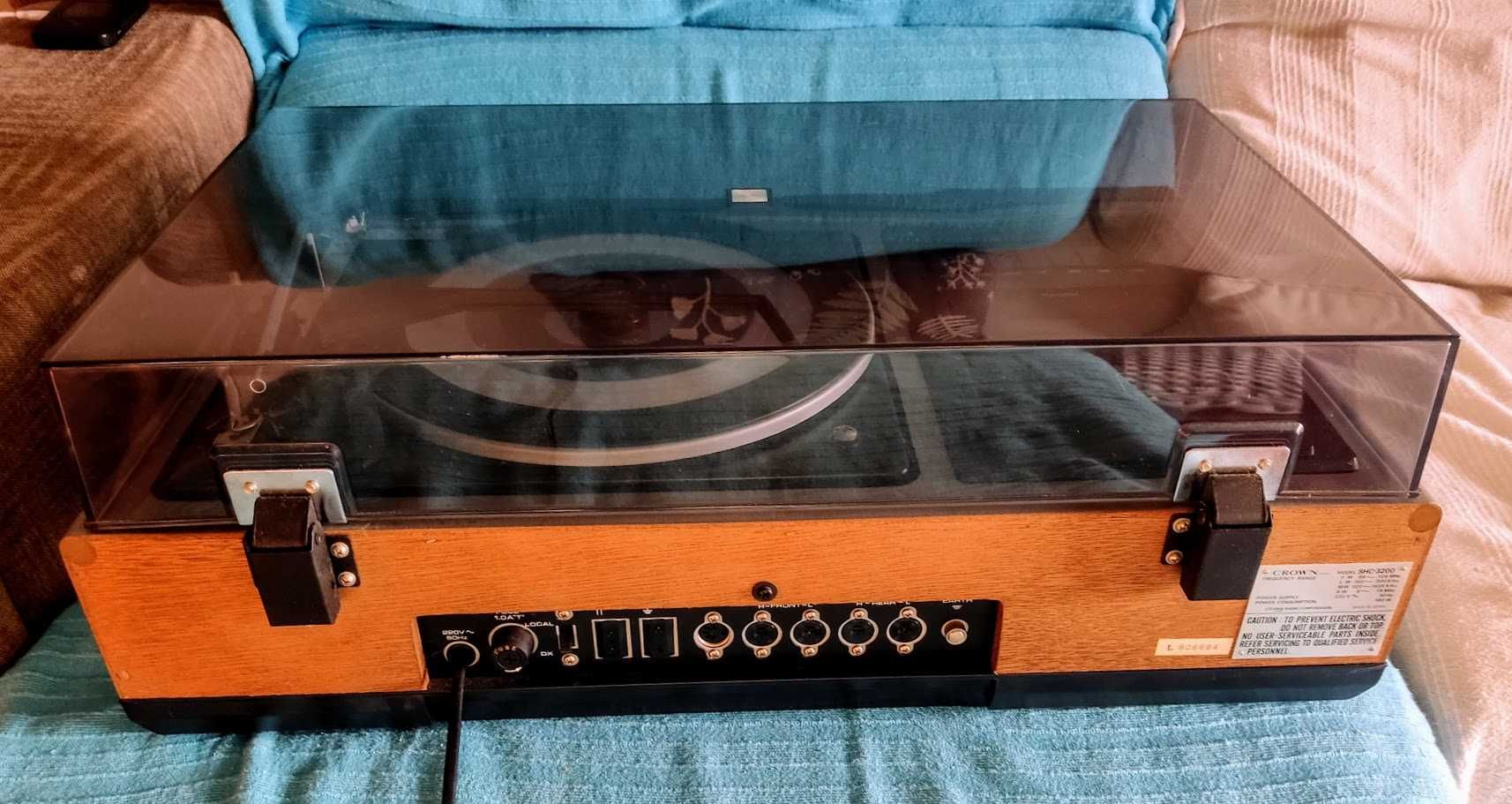 Aparelhagem alta fidelidade gira discos hi fi Crown 1970