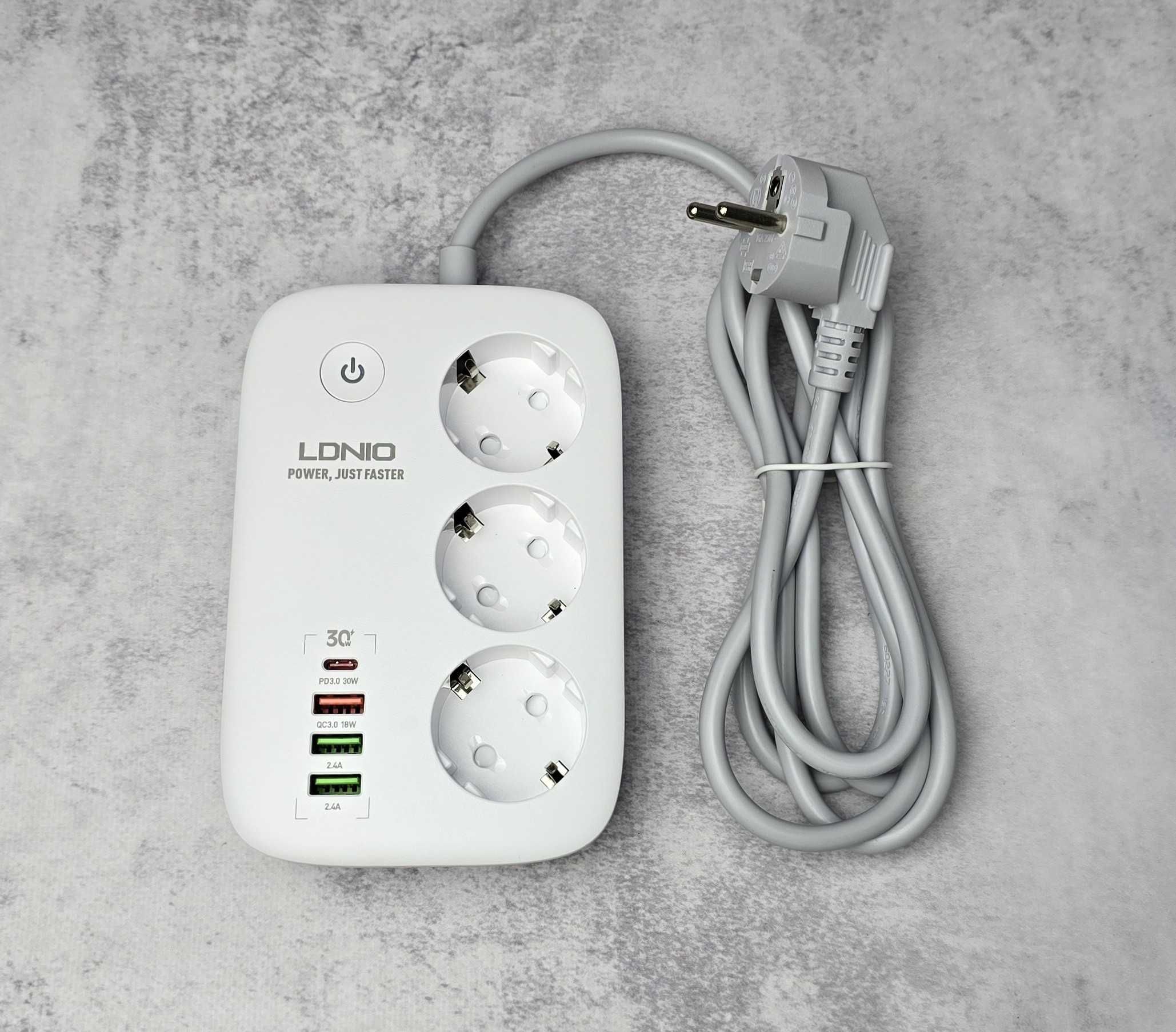 Мережевий фільтр LDNIO SEW3452 2M (3 розетки) PD 30W QC 18W WiFi Новий