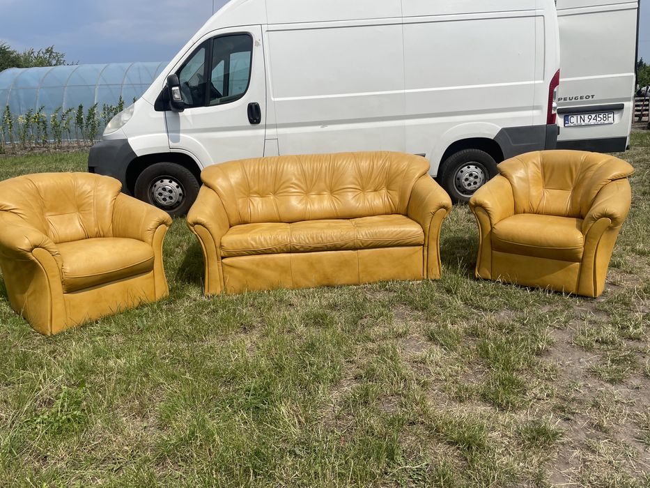 Komplet skórzany. Możliwy transport