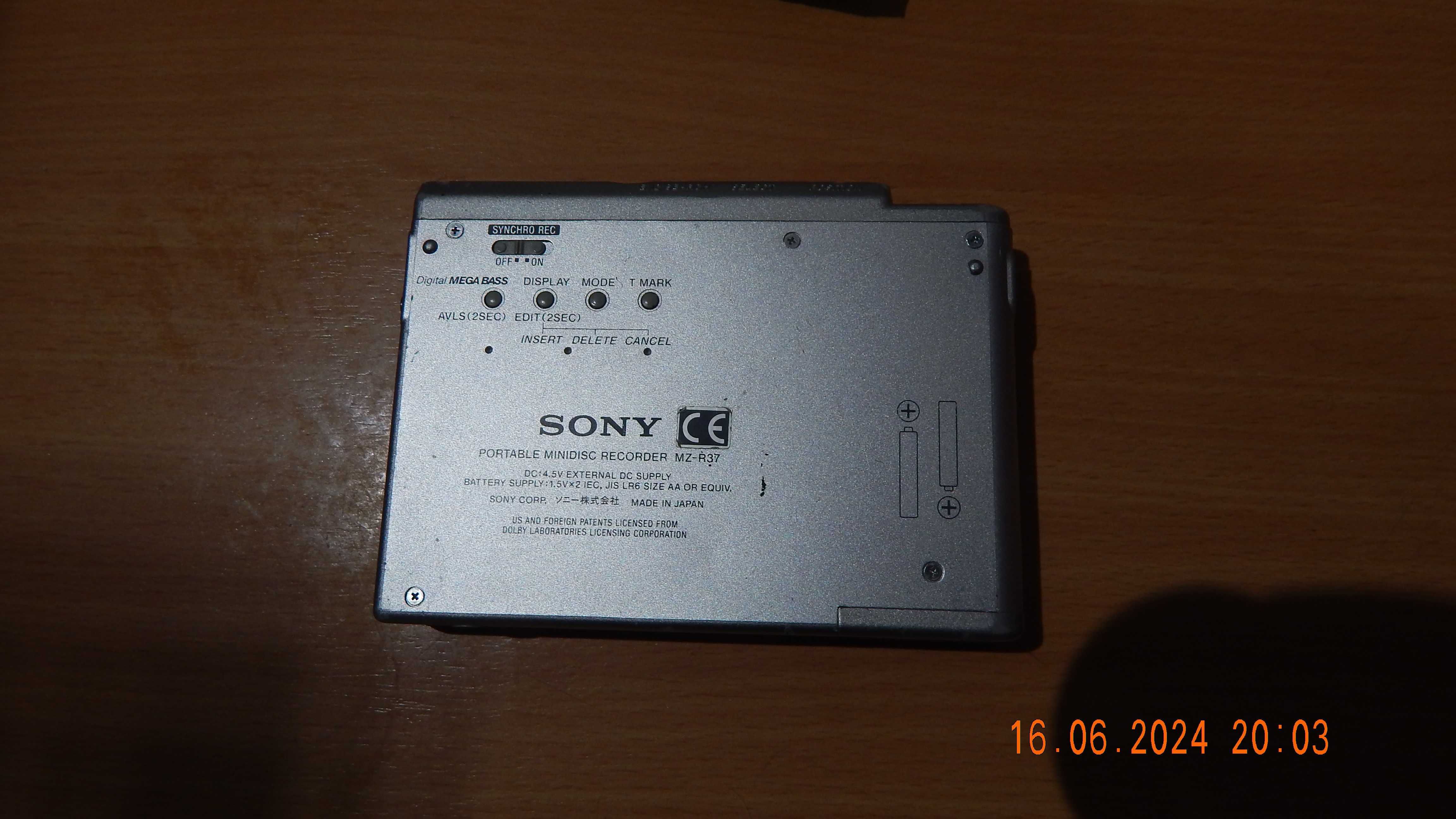 minidisc sony odtwarzacz