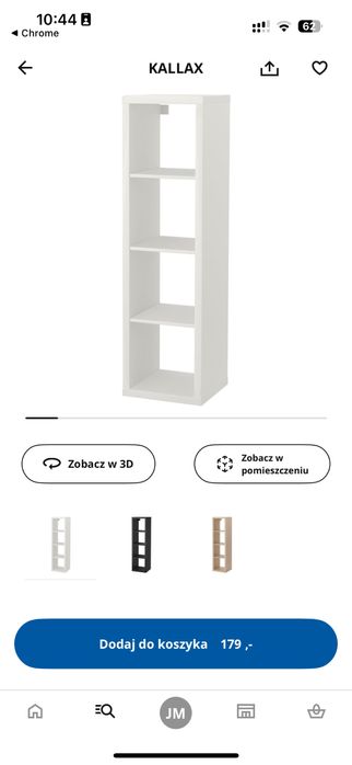 Regał Ikea Kallax 4x1 biały