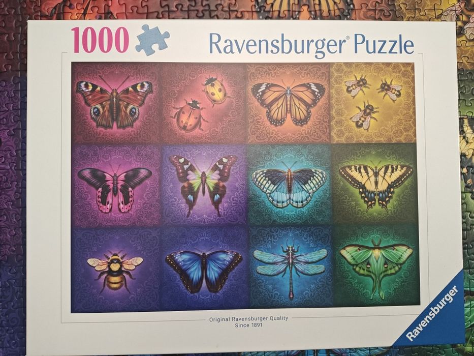 Latające owady motyle winged things Ravensburger puzzle 1000
