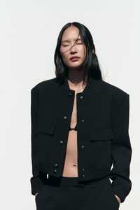 Бомбер чорний куртка Zara