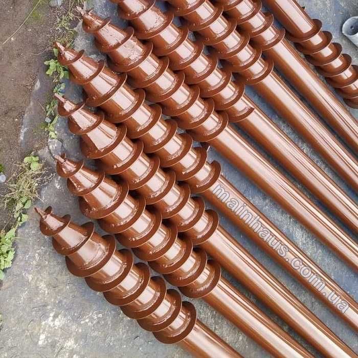 Пaля гвuнтoвa бaгaтовітковa геошуpуп 76mm cвau фyндaмeнт moнтaж