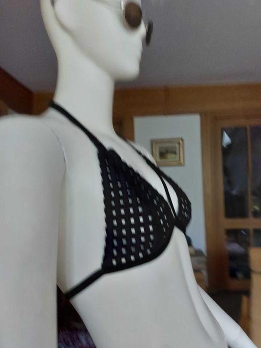 Biustonosz Stanik Ażurowy Handmade Decadence Noir F181 fetish 38