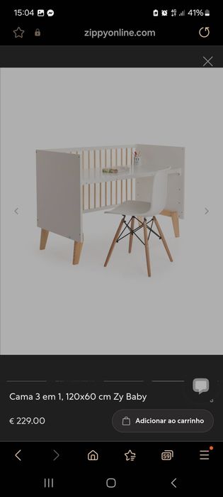 Berço Zippy 120x60cm