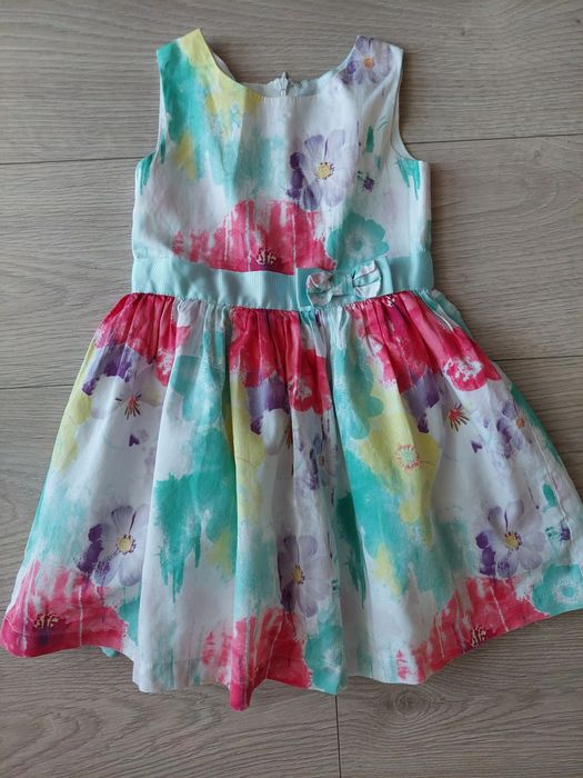 Sukienka elegancka wizytowa 98 cool club kwiaty