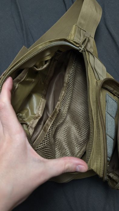 Сумка на пояс тактична, бананка, сумка через плече воєнна, оливкова