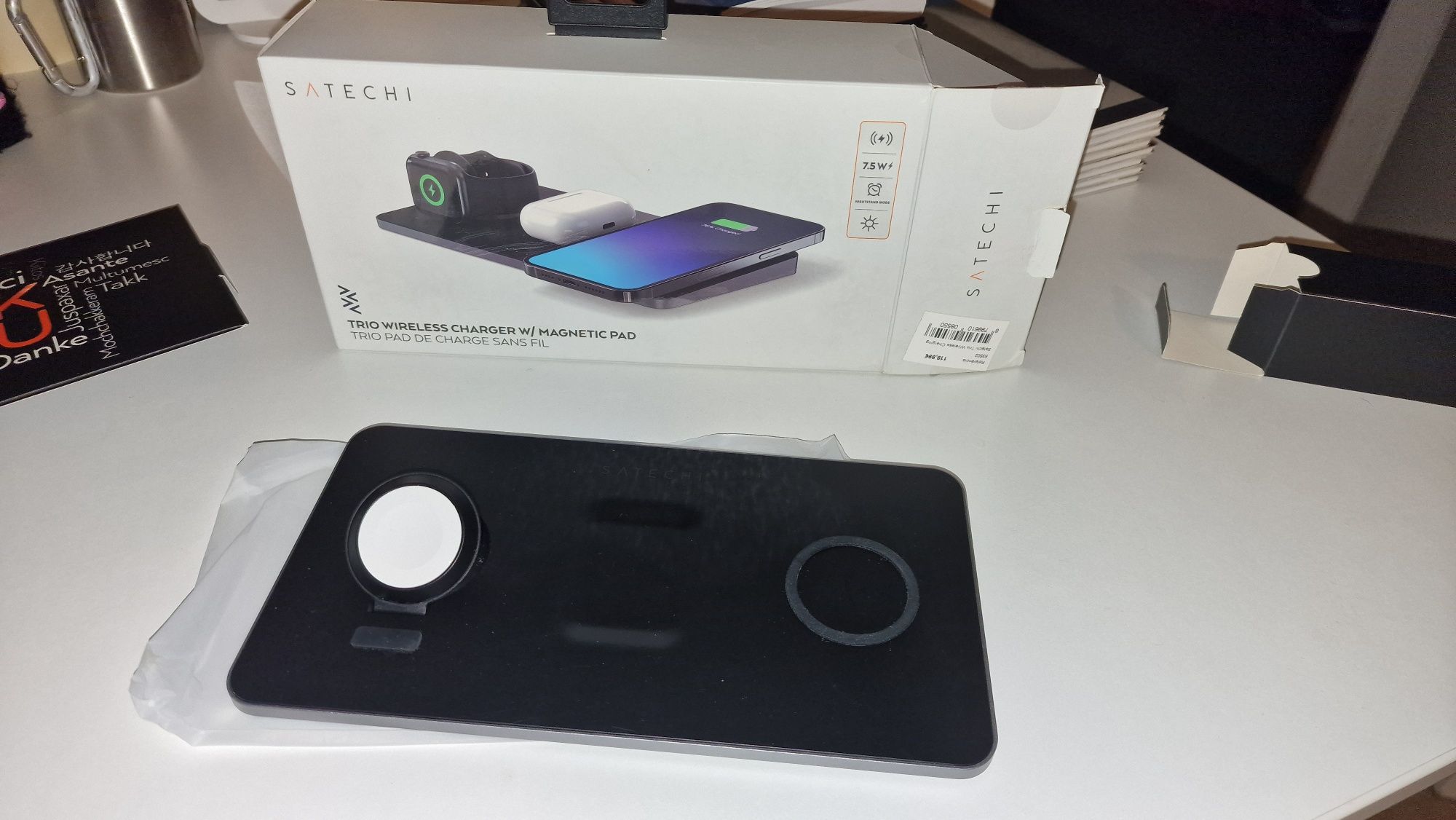 satechi trio wireless charging pad