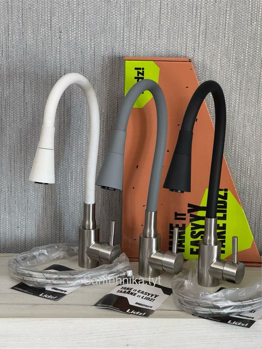 Смеситель кран для кухни Lidz кран нержавеющая сталь