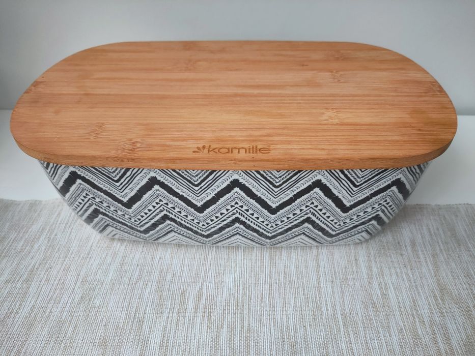 Chlebak Kamille z deską do krojenia 2 w 1 Zygzak KM-1130 eko pojemnik