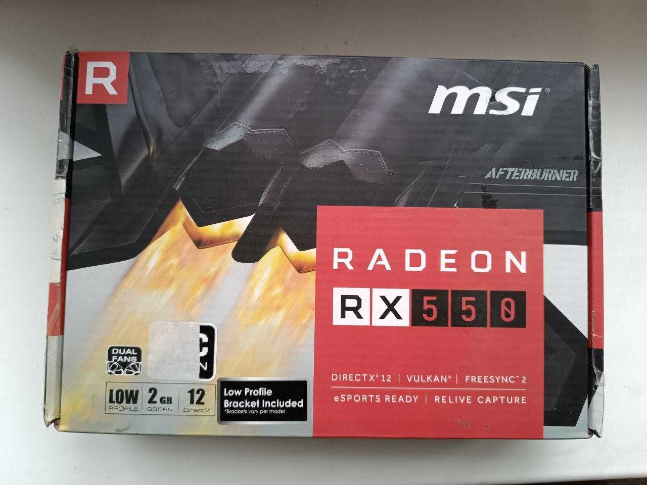 Видеокарта MSI Radeon RX 550 Low Profile 2Gb