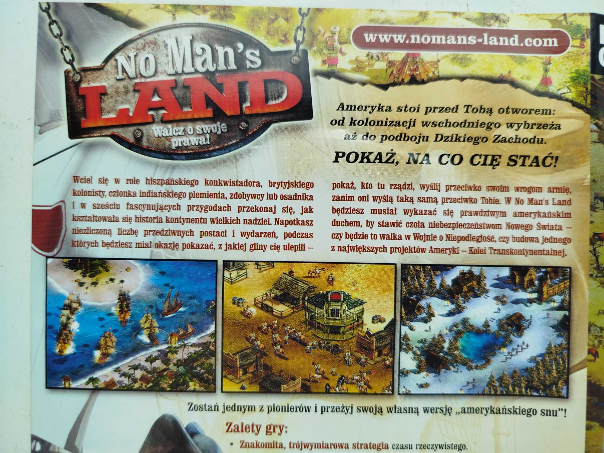 Gra No Man's Land Walcz o swoje prawa PC CD-ROM Opis !!! brak