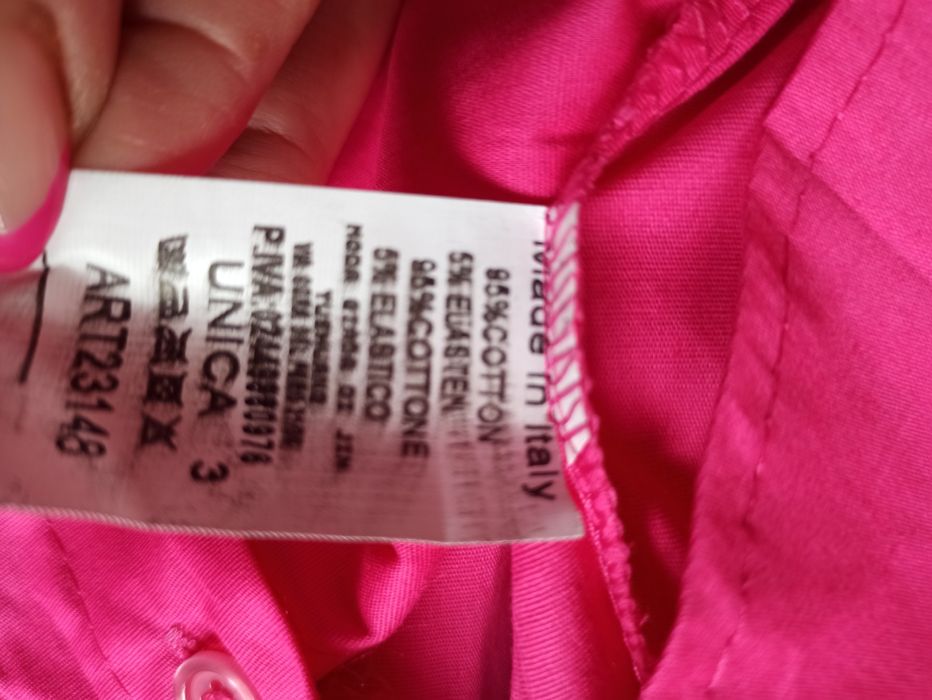 Koszula różowa oversize włoska bawełna