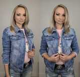 2XL - 7XL M.Sara Katana jeans JEANSOWA kurtka damska