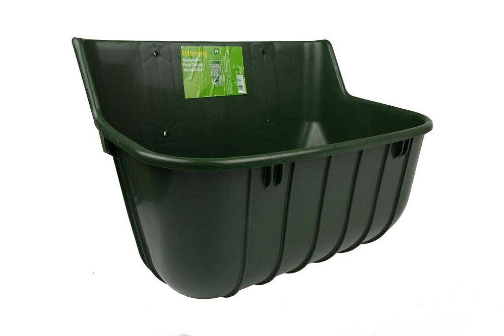 Karmidło, żłób, koryto, poidło prostokątne, oliwkowy, 15 l, Kerbl