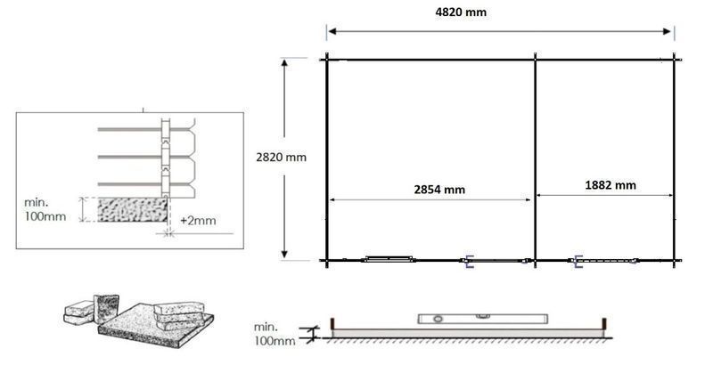 Domek ogrodowy narzędziowy 5x3m 2 pomieszczenia DOM578