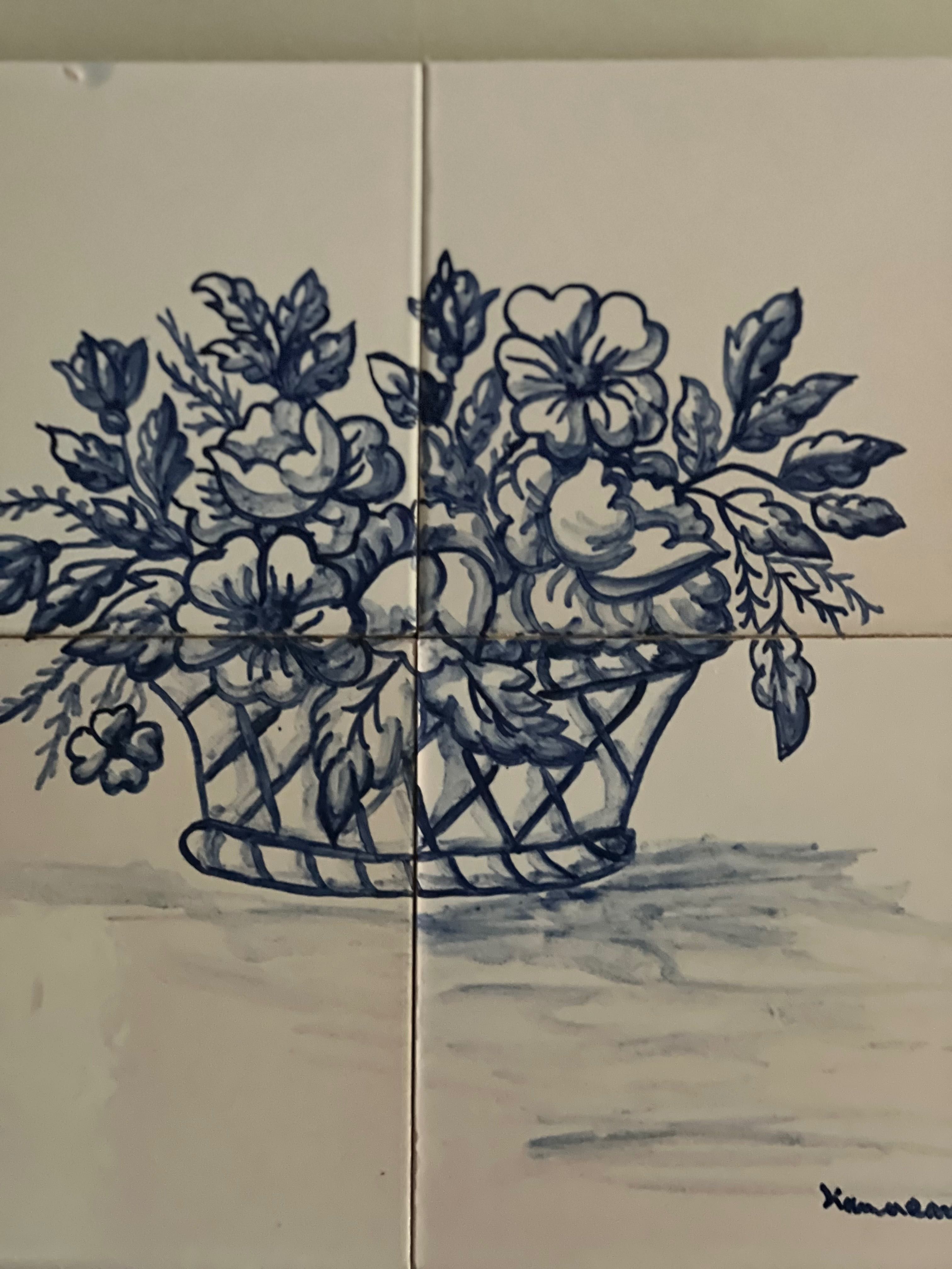 Quadro de azulejo pintado a mão