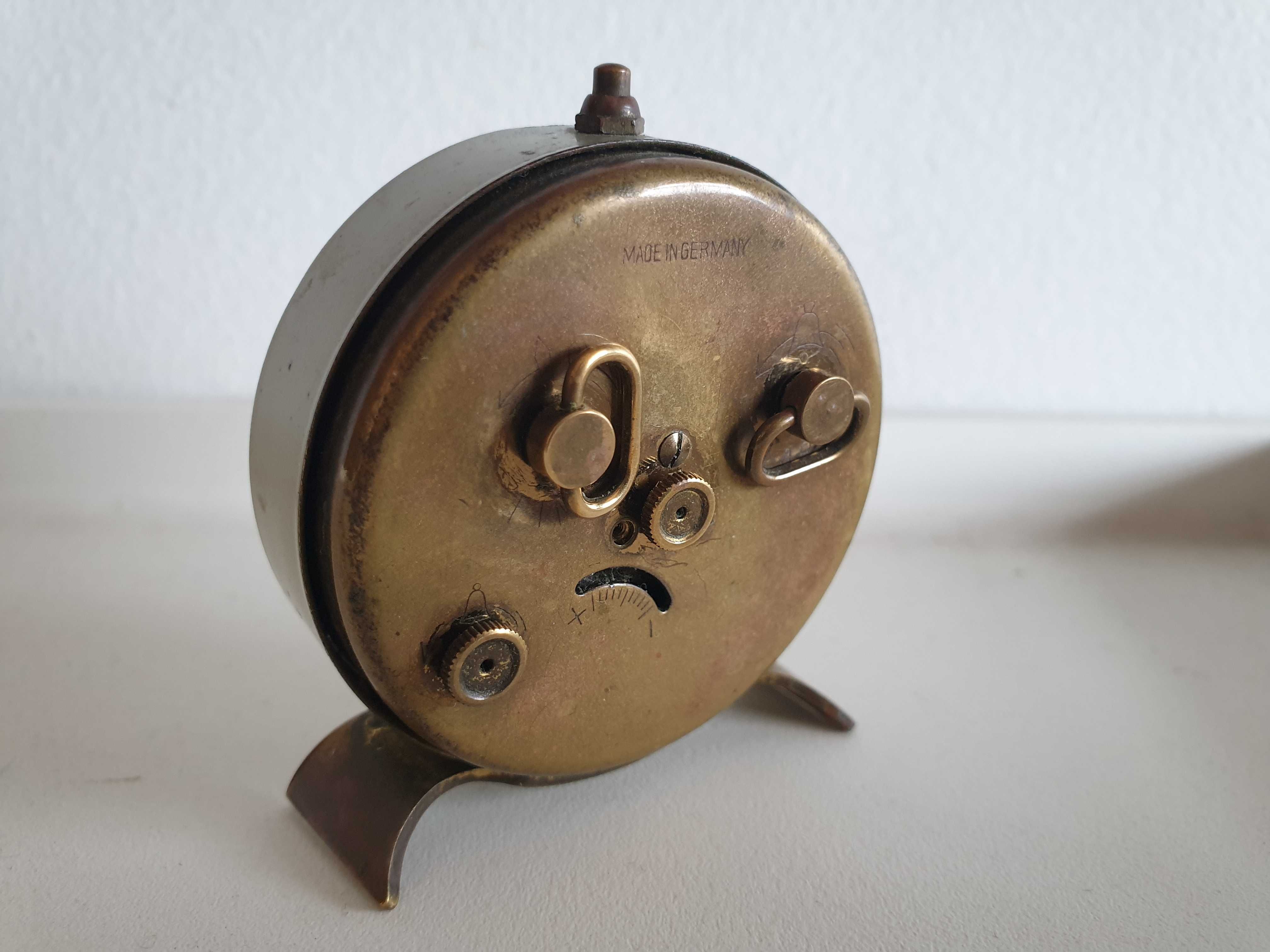 Relógio antigo Amigo made in Germany com despertador alarme 5,5cm diâm