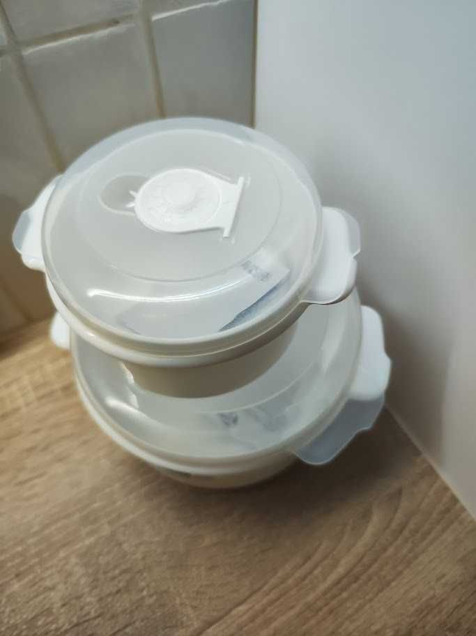 Plast team białe pojemniki plastikowe do gotowania w mikrofalówce