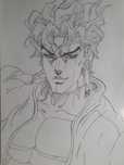 Rysunek Jojo's Bizarre Adventure w stylu manga anime