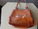 Torebka damska pomarańcz skóra oryginał Genuine Leather ładna Italy