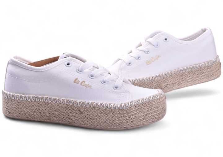 Buty Damskie Lee Cooper Espadryle Trampki białe platforma r.39 Wys.24H