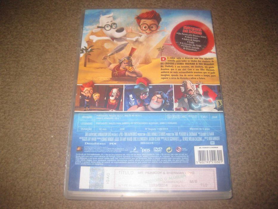 DVD "Mr. Peabody e Sherman" da DreamWorks Animation