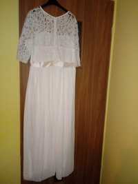 Suknia ślubna biala długa