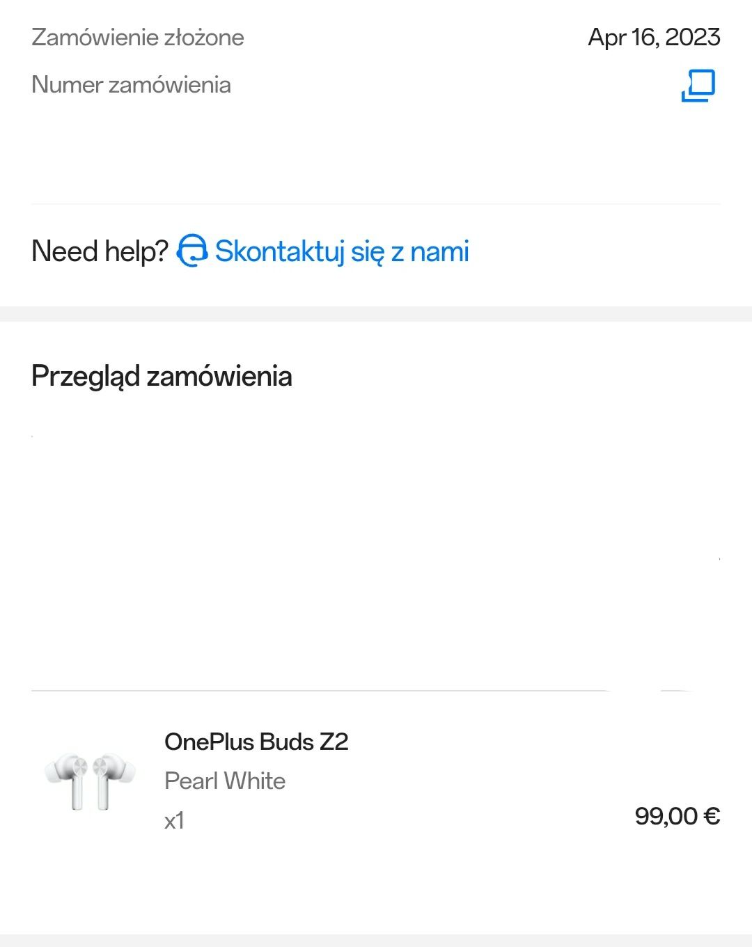 OnePlus Buds Z2 - Pearl White