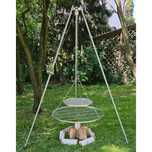Grill nierdzewny trójnóg 250cm +2 ruszty 90 i 50cm + kołowrotek zestaw