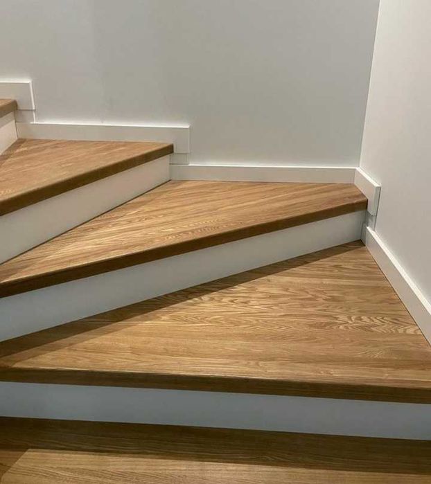 Stopnie schody trepy nakładki drewniane dębowe Pomiar Dostawa Wysyłka