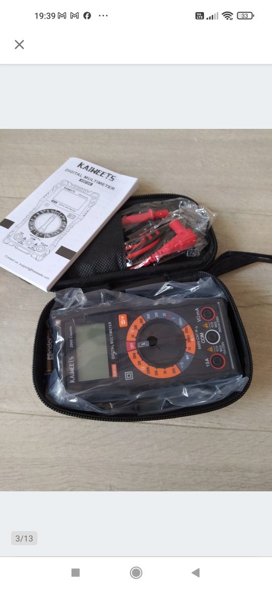 KAIWEETS KM100 Multimetr cyfrowy CAT III 600 V

Nowy.

Opakowanie oryg