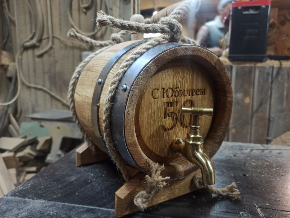 Бочка дубова бочонок власне виробництво бочка дубовая подарок 3-500л