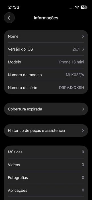 iPhone 13 mini 128GB Totalmente operacional