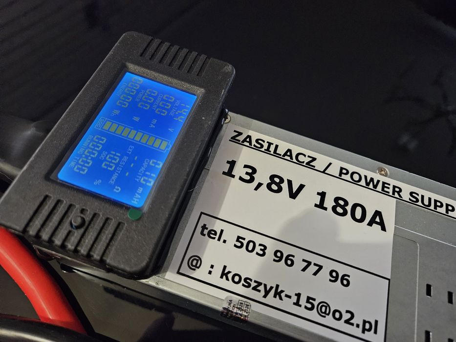 Zasilacz 14,4V 180A amperomierz/woltomierz  - Podtrzymanie Napięcia