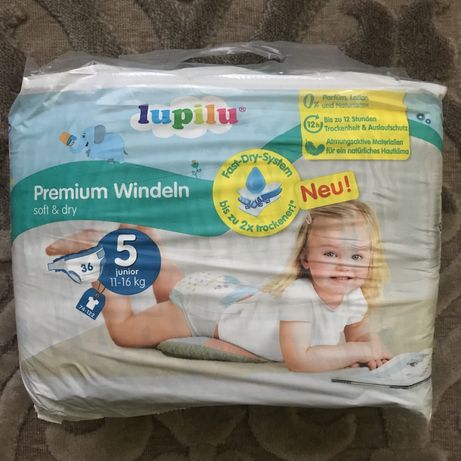 Підгузники Lupilu Premium Windeln 5 junior, 36шт