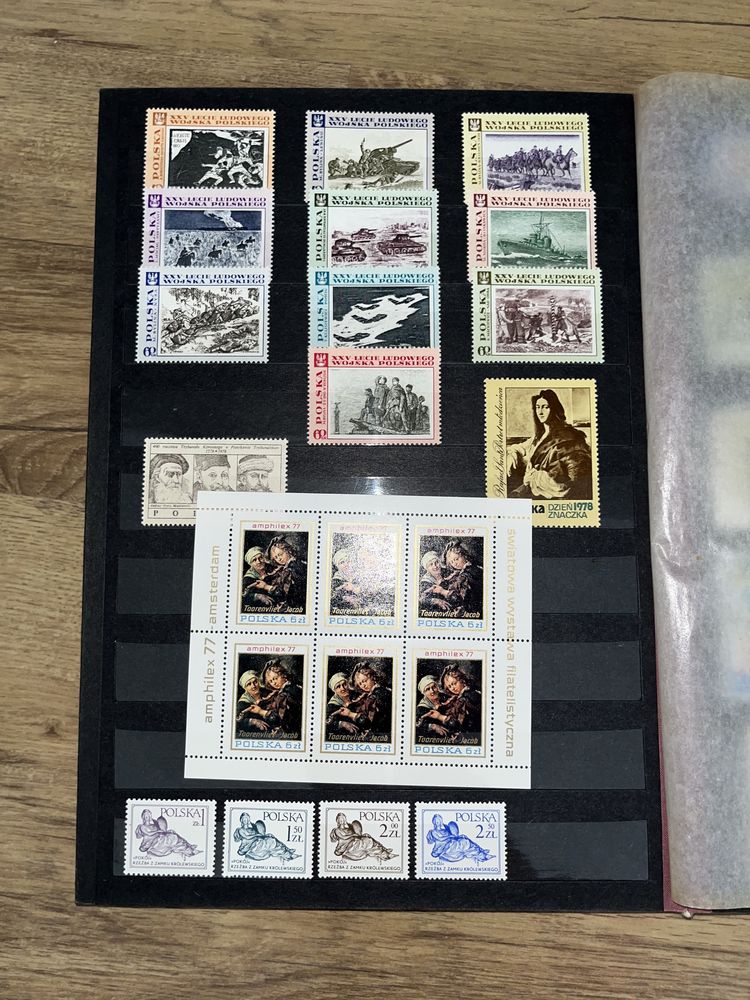 Klaser ze znaczkami z lat 50-60