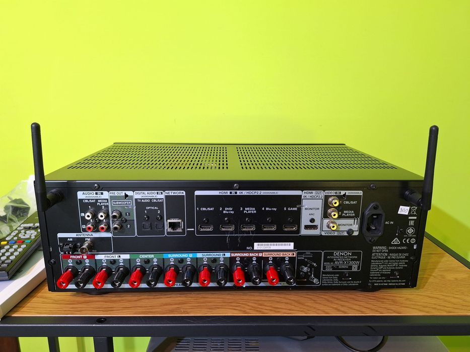 Amplituner 7.2 Denon AVR-X1300 Wifi BT 4K60p ARC DSD Atmos