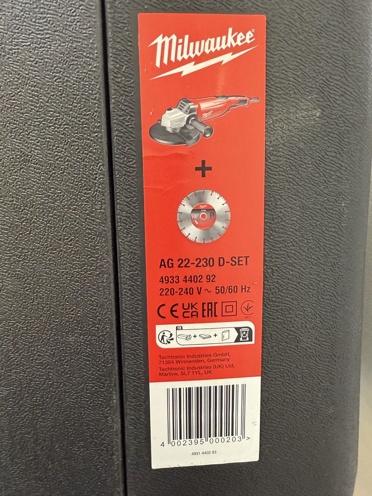 Болгарка Milwaukee AG 22-230 D-SET(4933440292)