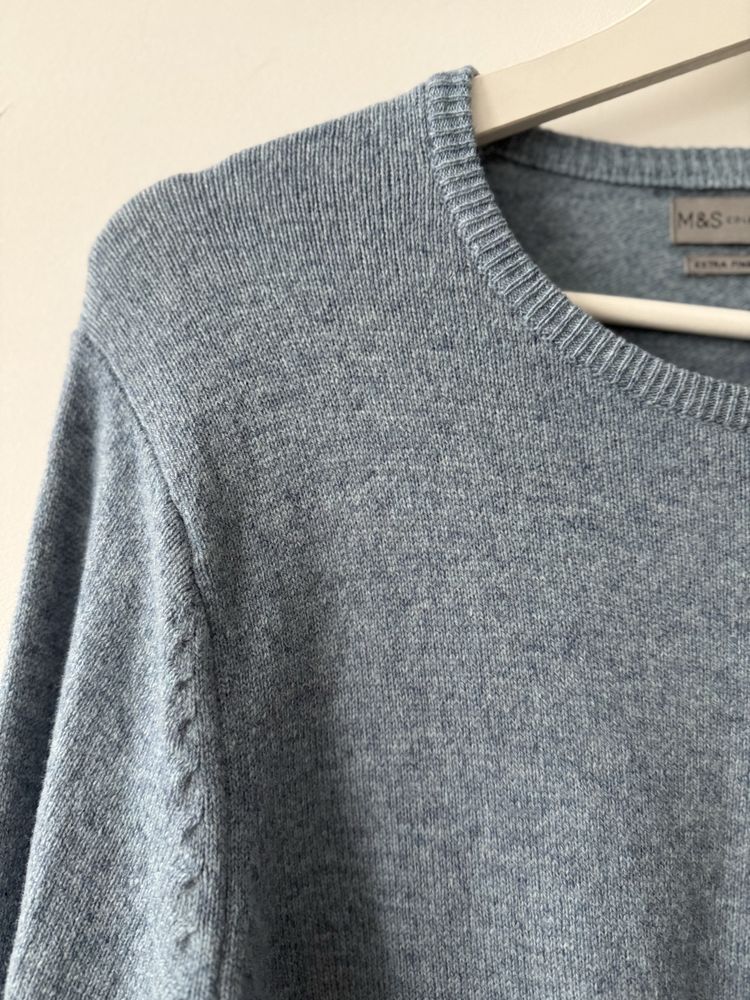 Sweter oversize wełna oldmoney M L vintagelook