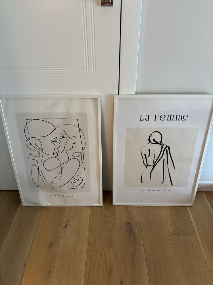 Dwa plakaty i ramy 50x70 cm desenio