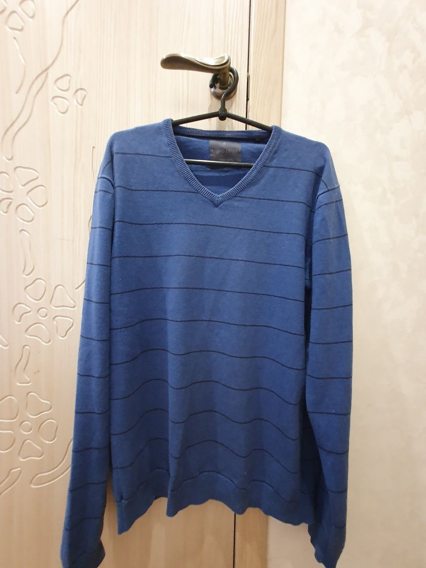 Пуловер мужской синий Angelo Litrico