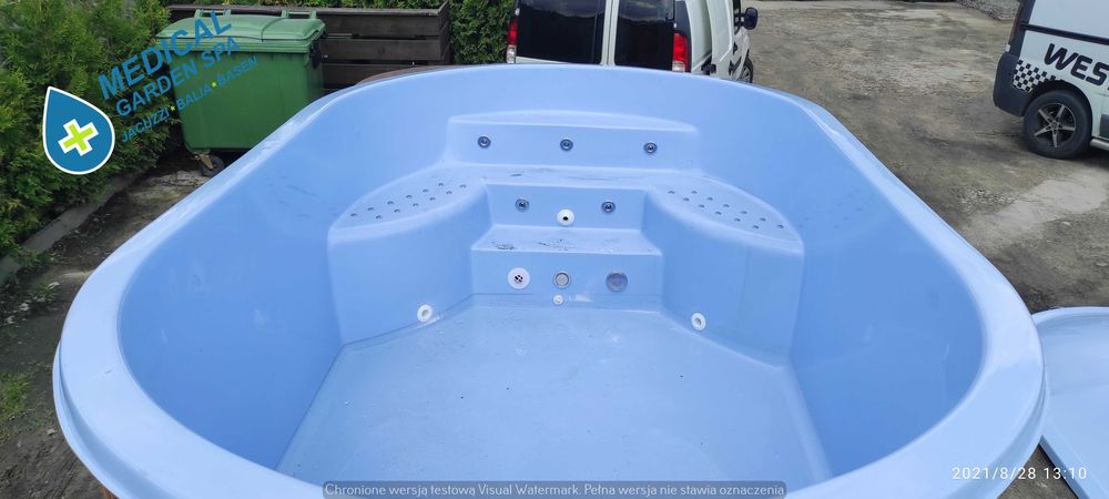 Basen owalny wolnostojący filtr piaskowy LED pompa ciepła piana WI FI