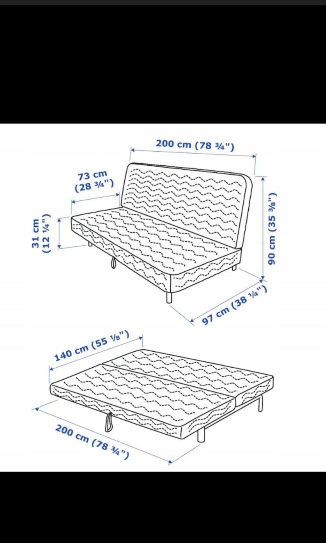 Łóżko IKEA Nyhamn 140x200