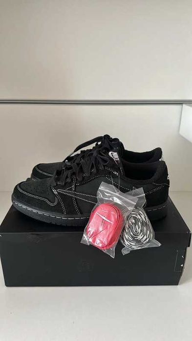 "Buty Trampki" Jordan_1_Retro_Low_OG_SP_Travis_Scott_Black R.43